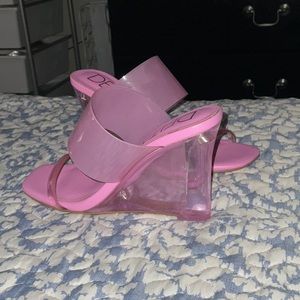 New Pink Wedge Heels